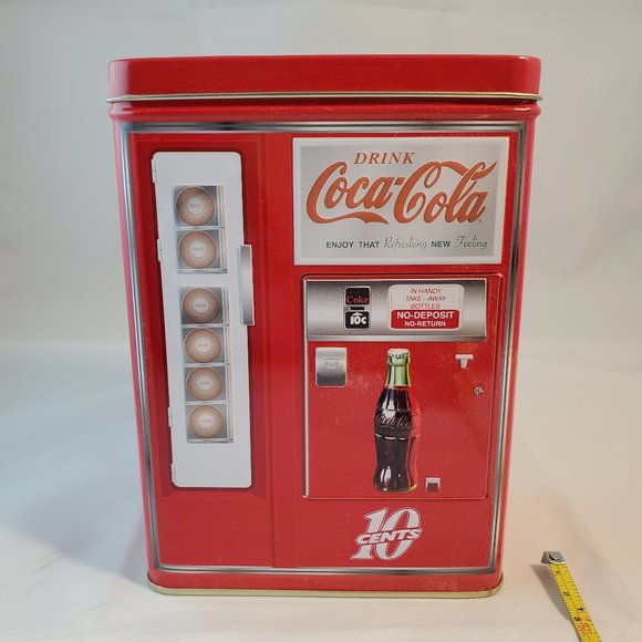 Coca- Cola 1997 Vintage Tin Vending Machine Storage - Picture 1 of 5
